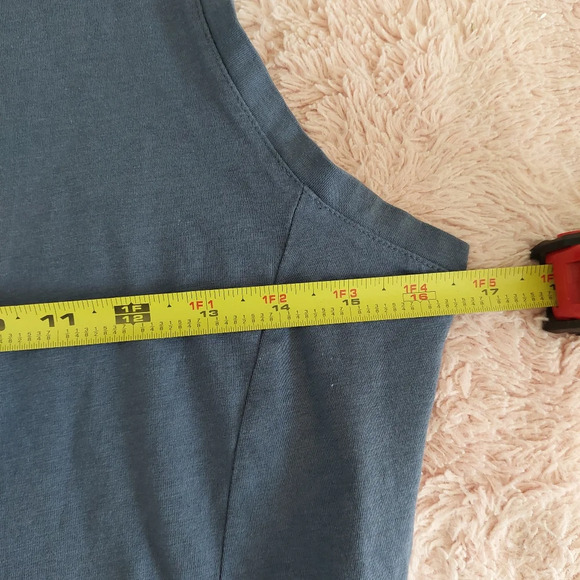 Toad&Co Summerdance Organic Cotton Linen Sleeveless Dress Blue Size Small - Picture 7 of 9